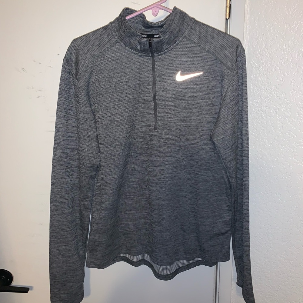 Gray Nike running quarter zip. Size medium.